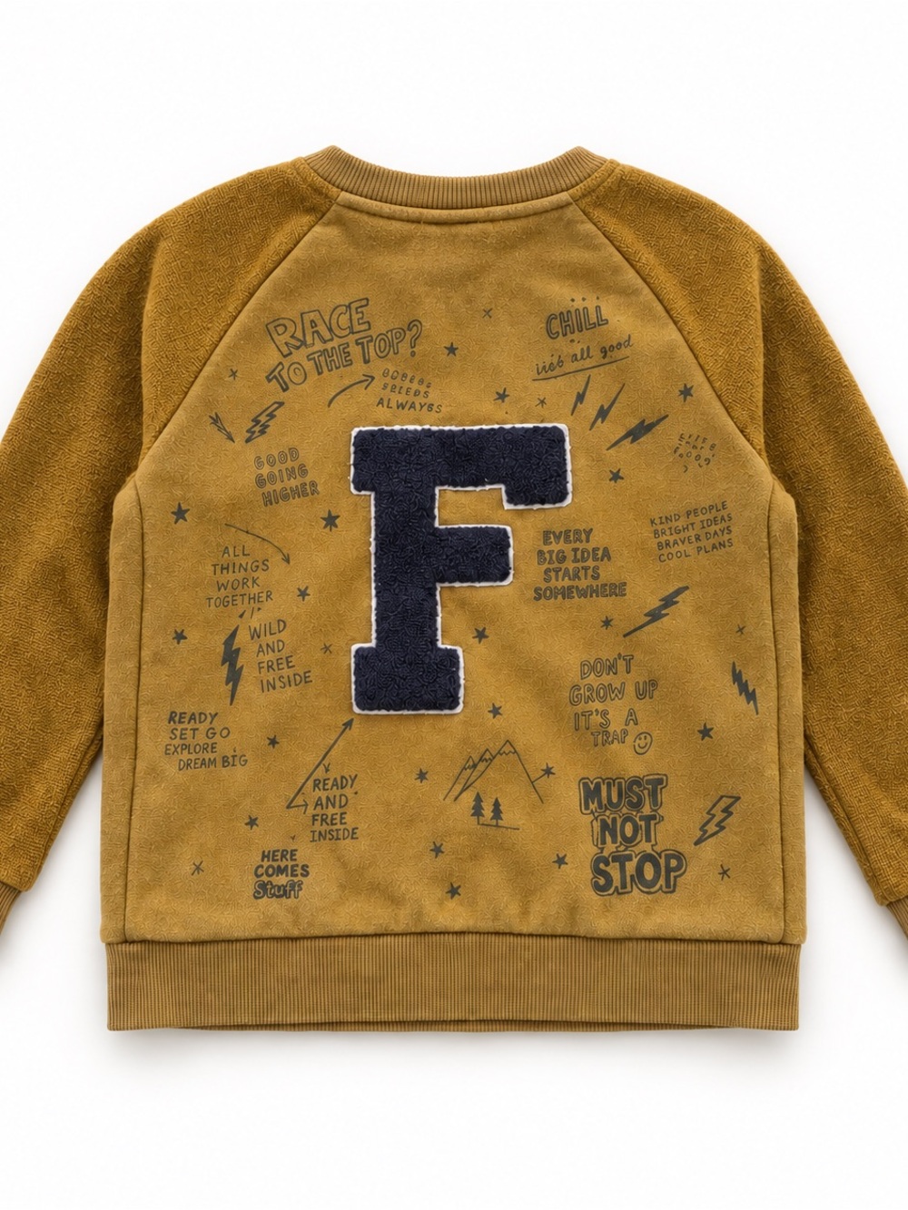 Zara Boys Mustard Graphic Sweatshirt Size 6